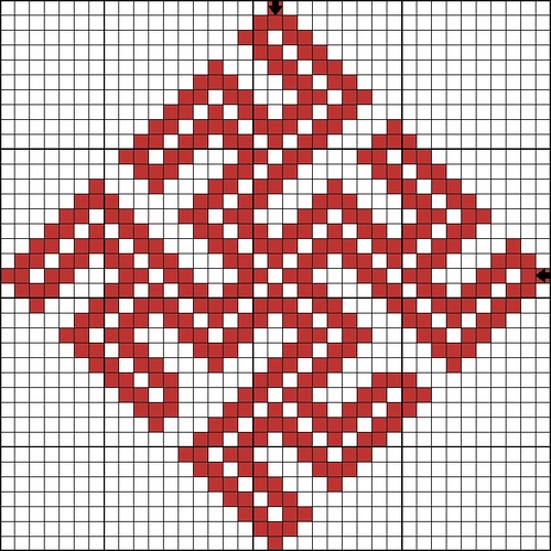 Схема вышивки символа Одолень-Трава